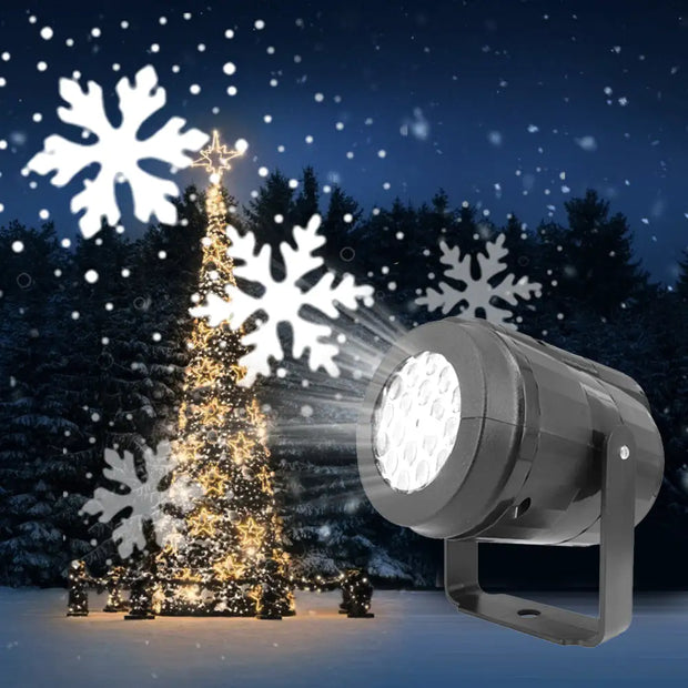 LED Christmas Snowflake Projector
