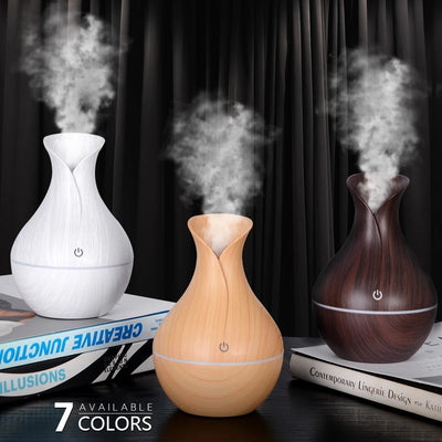 Ultrasonic Cool Mist Wood Grain Humidifier