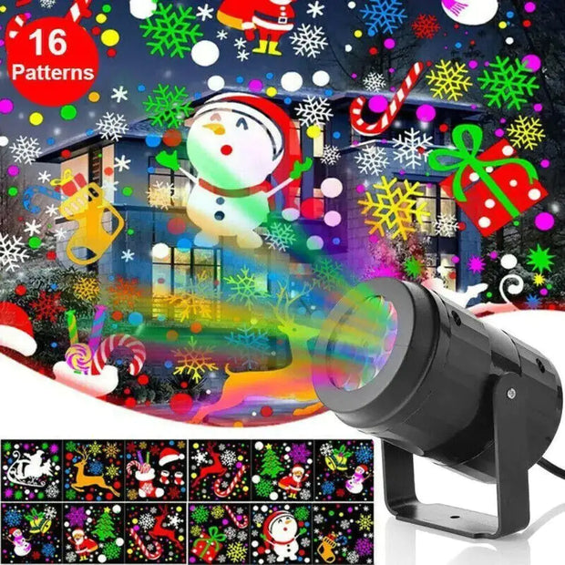 LED Christmas Snowflake Projector
