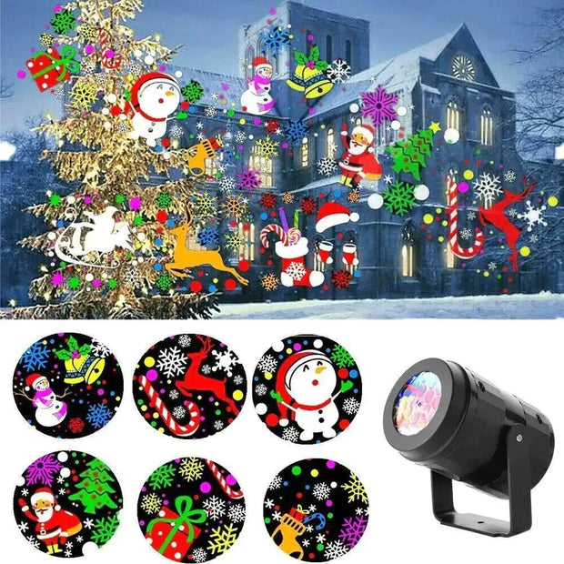 LED Christmas Snowflake Projector